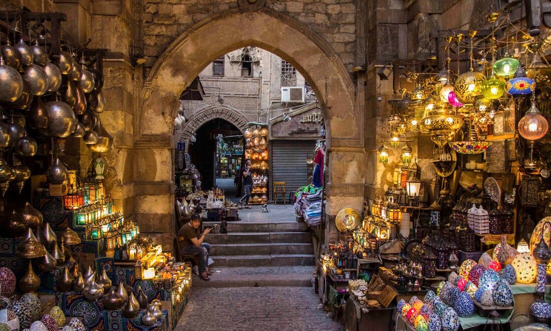 The lamp market in Cairo, Egypt