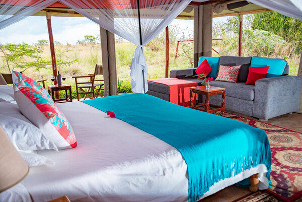 Safari camp accommodation in Africa.