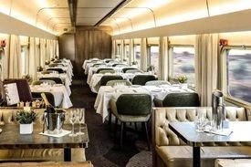 The dining rooms onboard The Ghan.