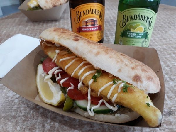 Vivonne Bay's famous King George Whiting Burger.