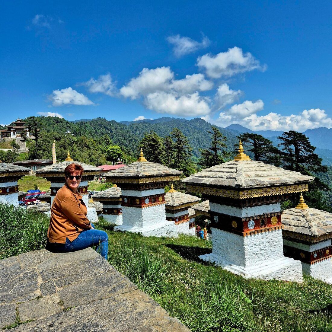 Dochula Pass, Bhutan. Bhutan travel agent Kerstin Rheinlander's trip blog.