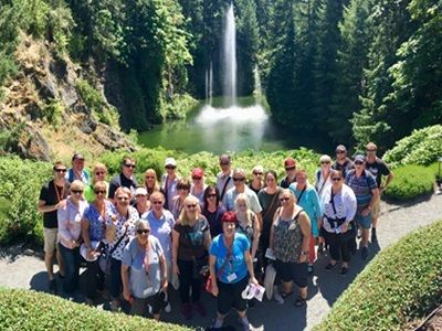 Butchart Gardens with our Collette Tour group, Canada.