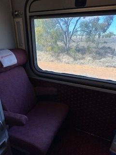 The Spirit of the Outback Train, Outback Queensland, seating.