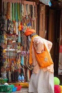 Shopping at Boudha Stupa, Nepal.