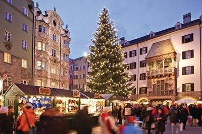 Austria Christmas Markets: Innsbruck's Old Town Christmas market. 