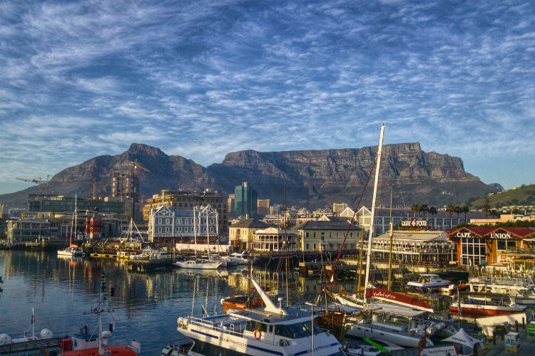 Early morning at Cape Town's V&A Waterfront.