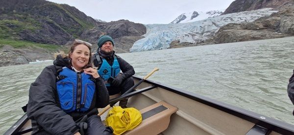 The only way to get close to Mendenhall Glacier in Juneau is in a canoe. My Alaska Cruise excursions. 