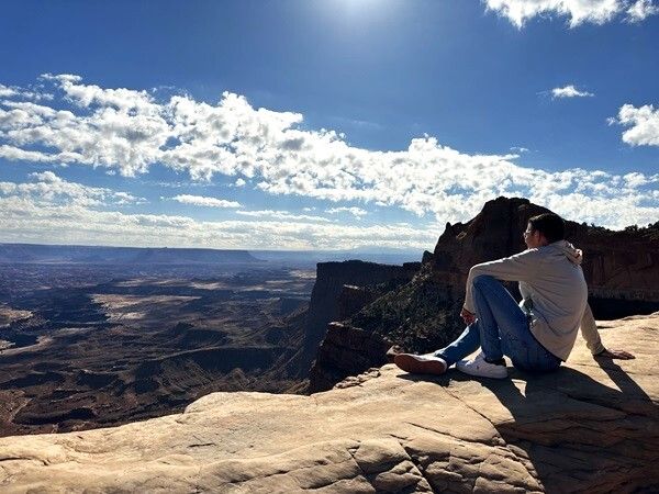 Travel agent Chris Watson in Arches National Park, Utah.