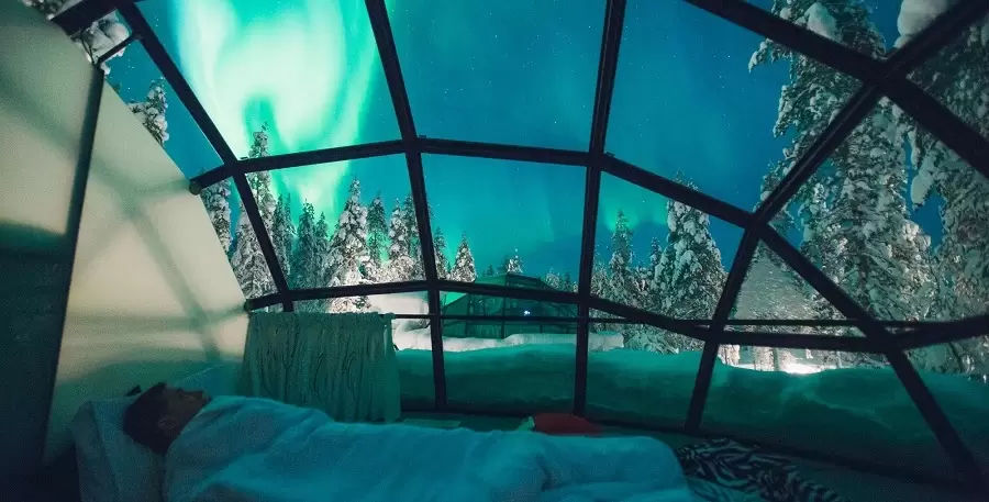 Kakslauttanen Finland, Stay in a glass igloo, Lapland, Finland. Unique Accommodation, Travel Agent Finder