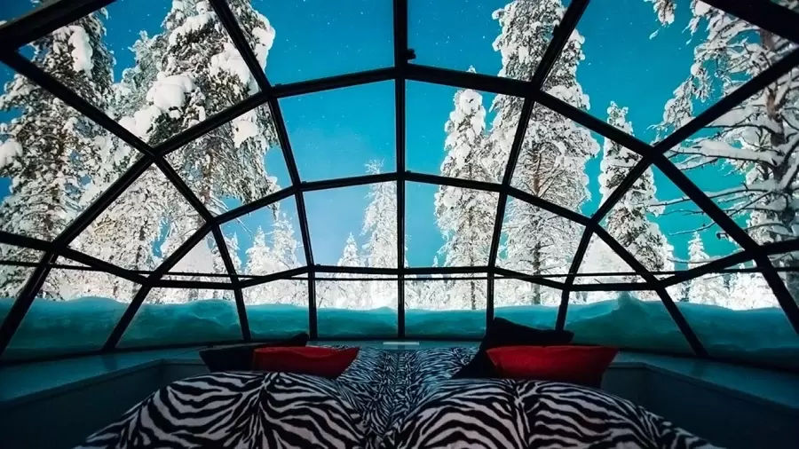 Kakslauttanen, stay inside a glass igloo, Finland. Unique accommodation, Travel Agent Finder