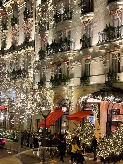 The 8th arrondissement of Paris at Christmas time. The lights on the fashion stores are magical!