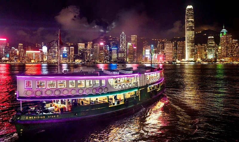 The Star Ferry on Victoria Harbour, Hong Kong