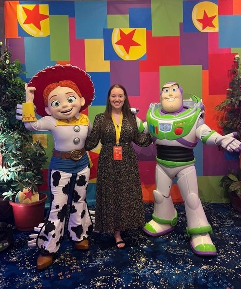 Photos with Woody & Buzz Lightyear at Disney Pixar Fest, California.