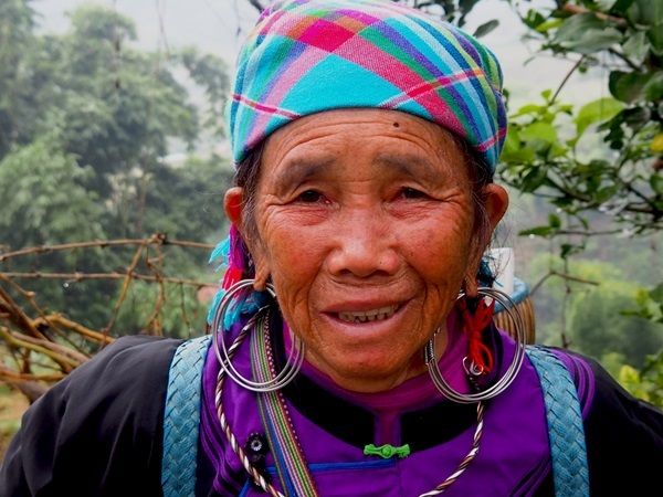 80 year old lady near Lao Cao, Sapa.