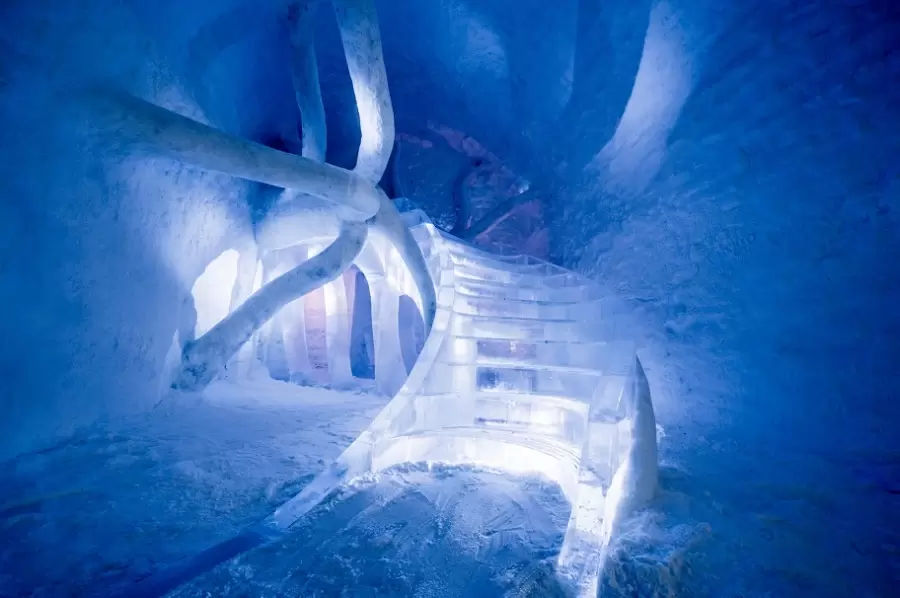 A suite in the Icehotel, Stockholm, Sweden. Travel Agent Finder unique accommodation.