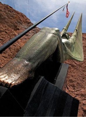 The Hoover Dam Statues - the Winged Figures of the Republic.