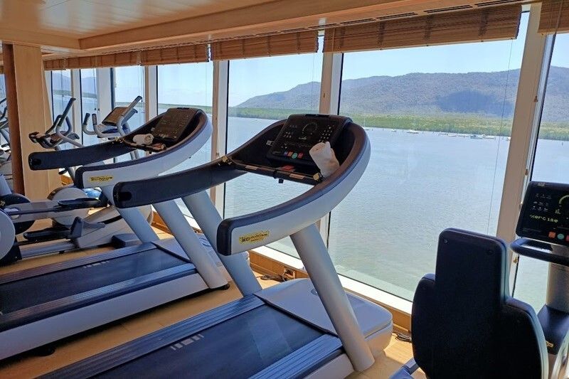 Luxury cruise line Ponant's Gym.