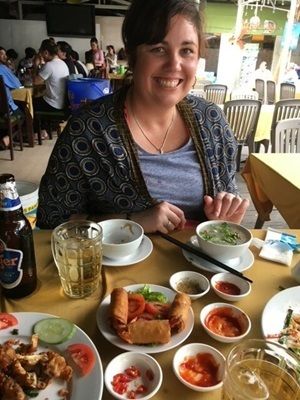 Lunch with the locals in Ho Chi Minh, Vietnam.