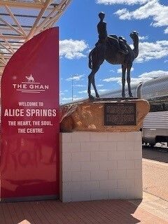 The Ghan, at Alice Springs station.