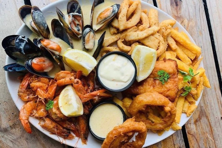 Seafood Platter at Quay Four, V&A Waterfront, Cape Town Food.