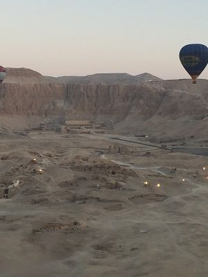 Valley of the Kings and Valley of the Queens from above