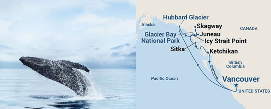 Alaska Inside Passage Cruise Deal - Map Itinerary