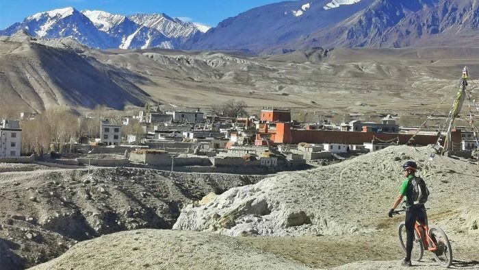 Upper Mustang, Nepal. A scenic mountain biking paradise and highlight destinations for mountain cyclists worldwide. 