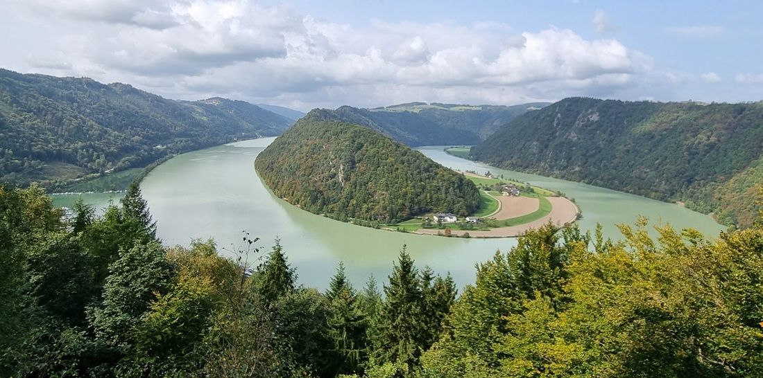 The famous horseshoe bend, Schlogen Oxbow, a highlight of cruising through Austria.