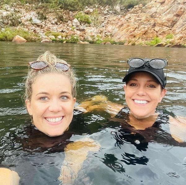 Swimming in Crocodile Creek in Yampi Sound, Kimberley, Western Australia.