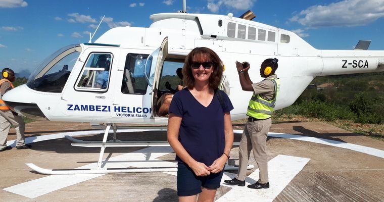 Helicopter flight over Victoria Falls, Africa travel expert