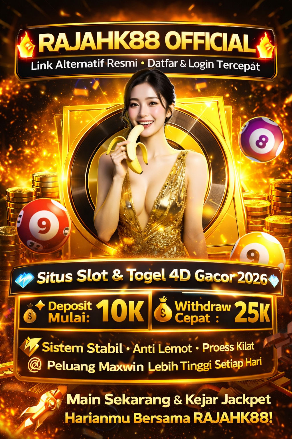 RAJAHK88 : Situs Slot Gacor & Togel 4D Terpercaya 2026 | Link Alternatif Resmi Anti Blokir