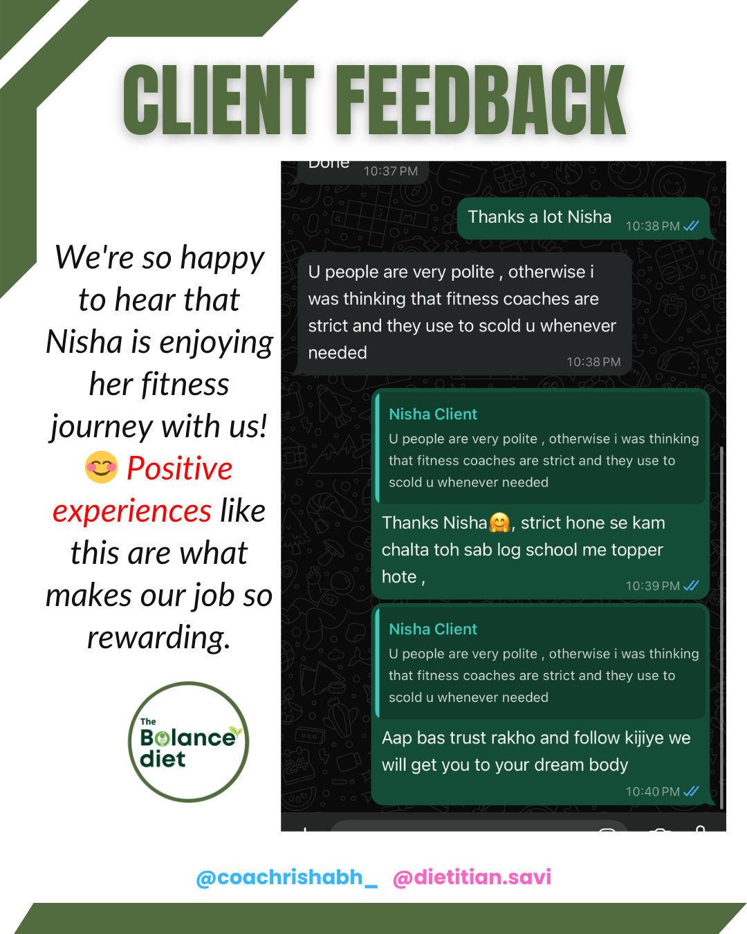 Client feedback 12