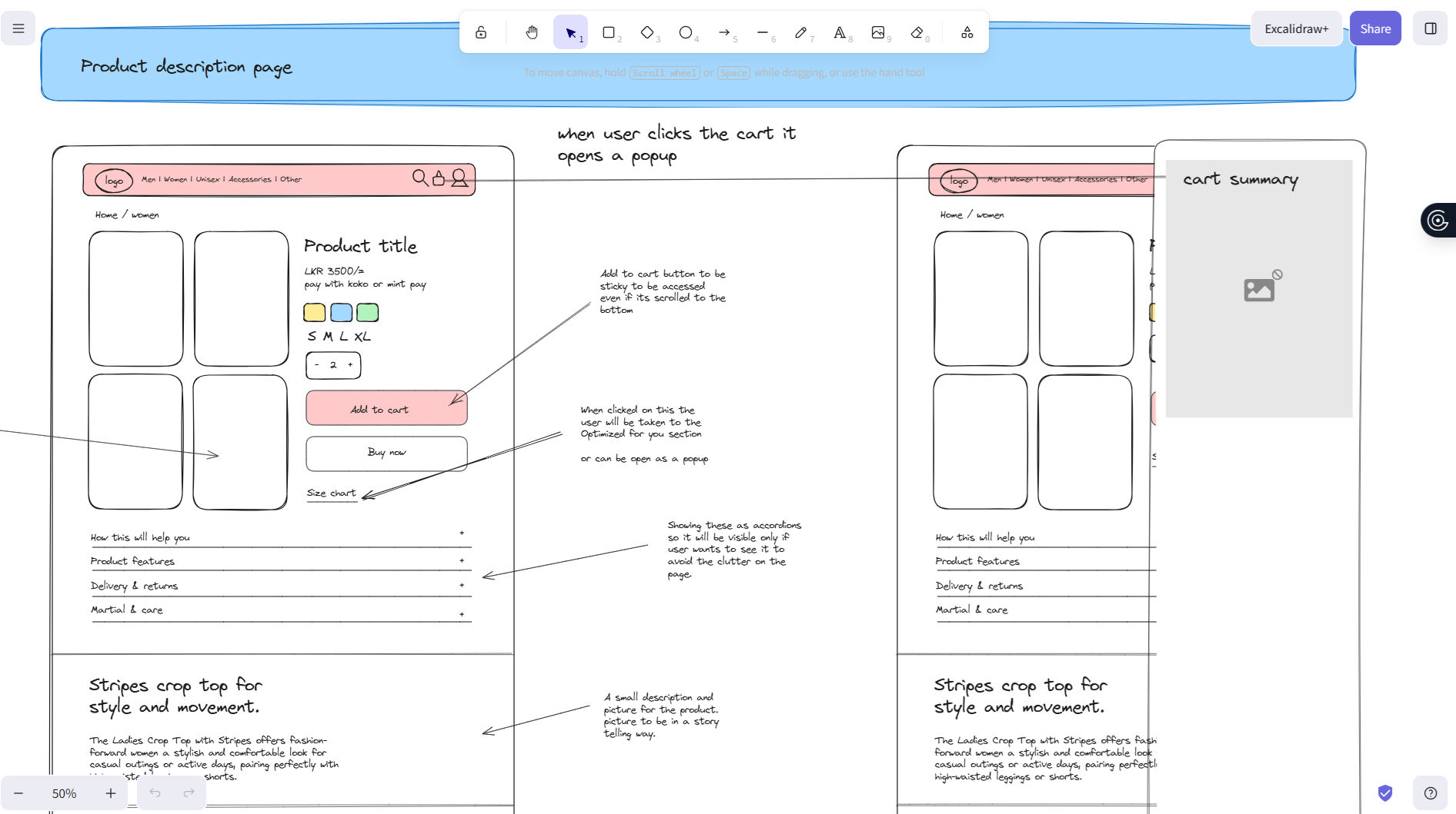Wireframes Desktop - PDP