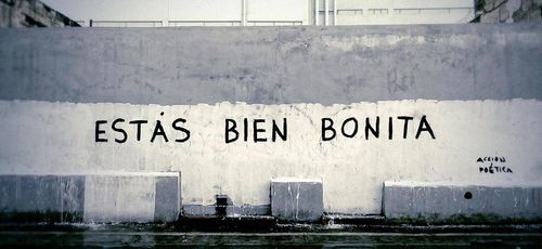 Frases de Acción Poética en Español (Latinoamericana) - Estás bien bonita.