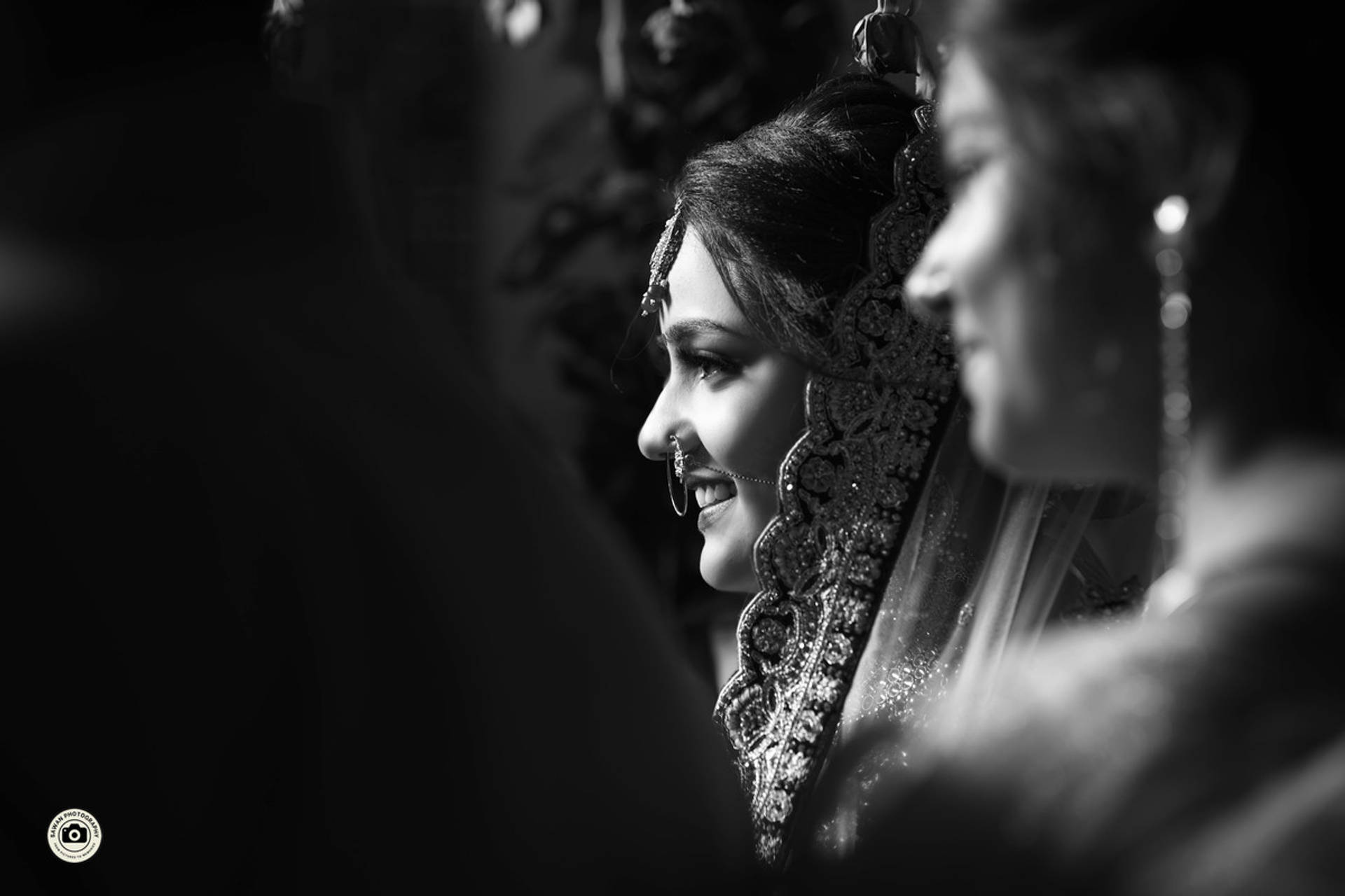 Bride and groom during the wedding ceremony