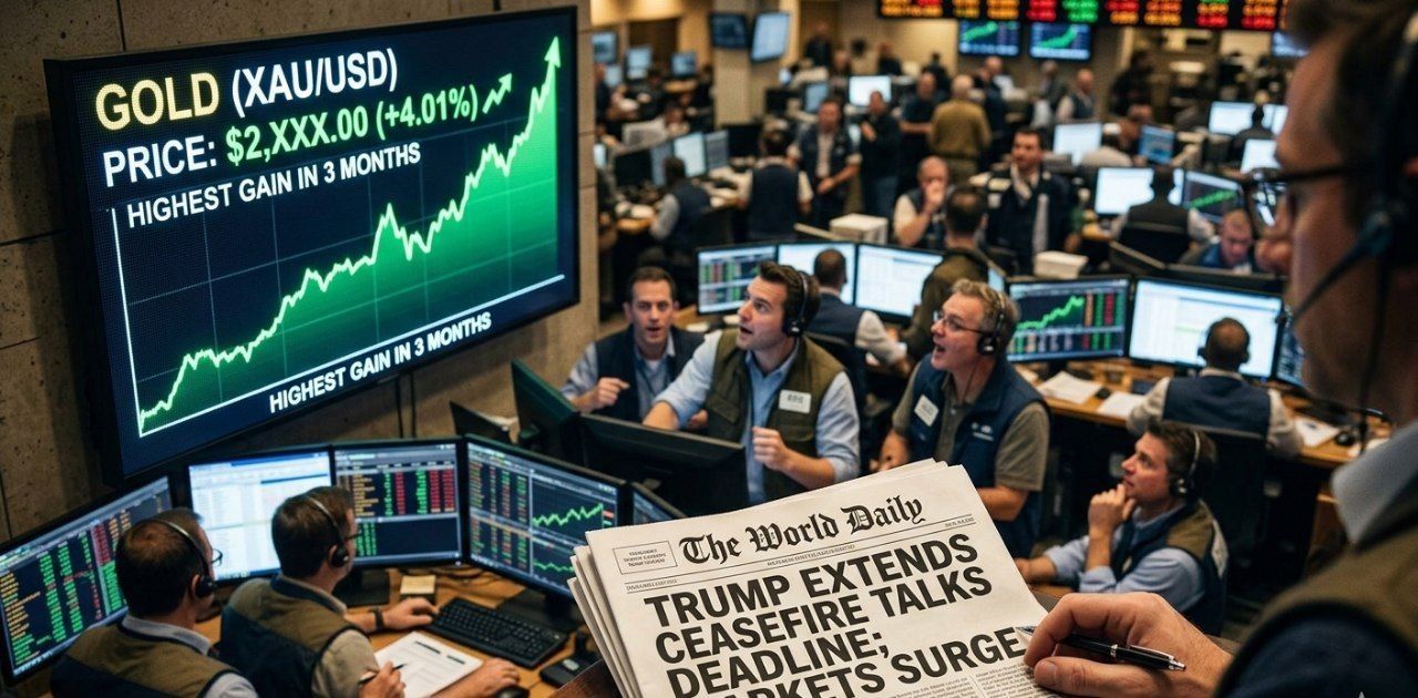 Safe-Haven Surge: Gold Jumps 4% as Trump’s Deadline Extension Heightens Uncertainty