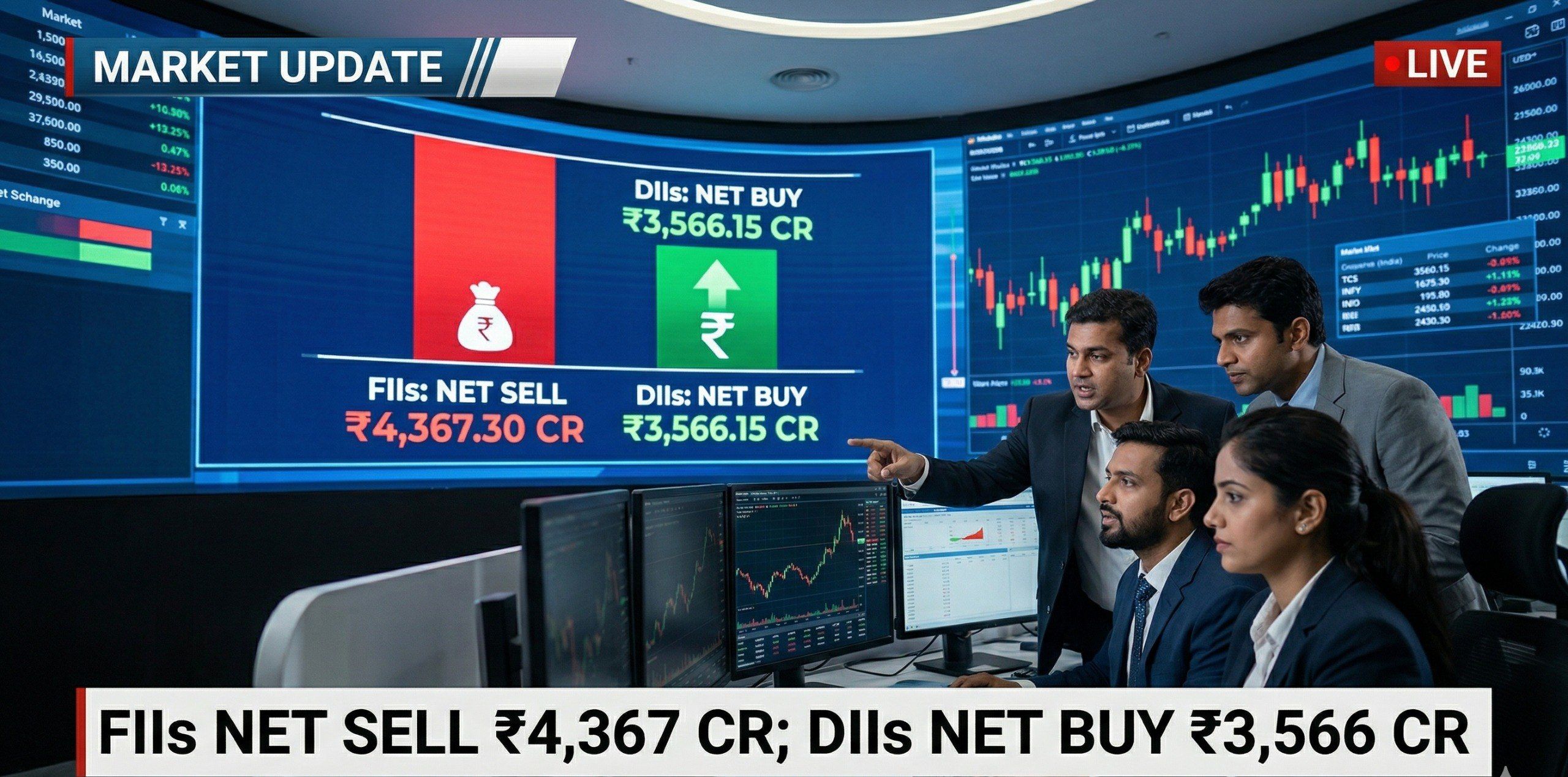 Institutional Tug-of-War: FIIs Dump ₹4,367 Crore as Rupee Hits Record Low