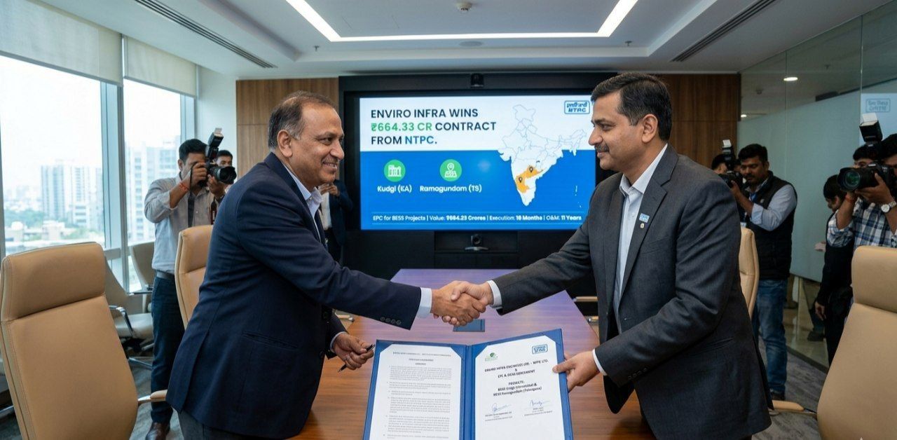  Enviro Infra Engineers Bags Massive ₹664 Crore BESS Order from NTPC