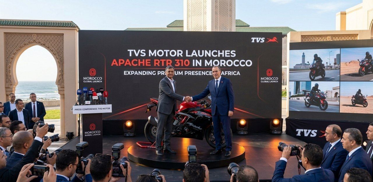 TVS Motor Goes Premium in North Africa: Apache RTR 310 Debuts in Morocco