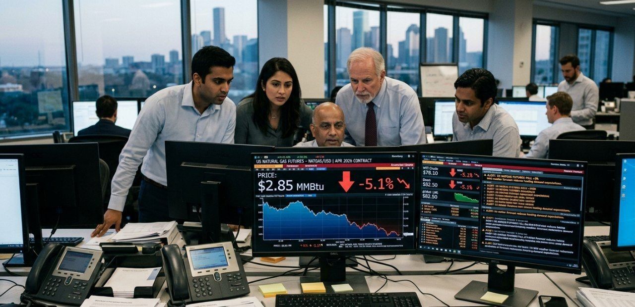 Spring Sell-Off: US Natural Gas Futures Slide 5% to $2.85