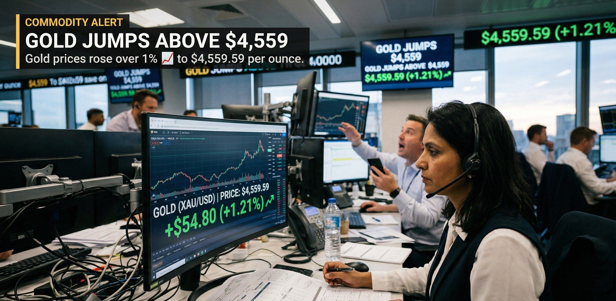 Gold Shatters Records: Prices Surge Past $4,559 as Safe-Haven Demand Explodes