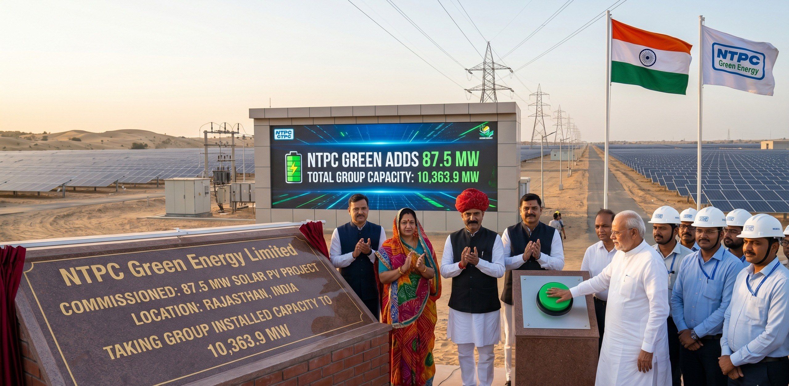 Green Milestone: NTPC Green Energy Powers Up Rajasthan Solar Portfolio