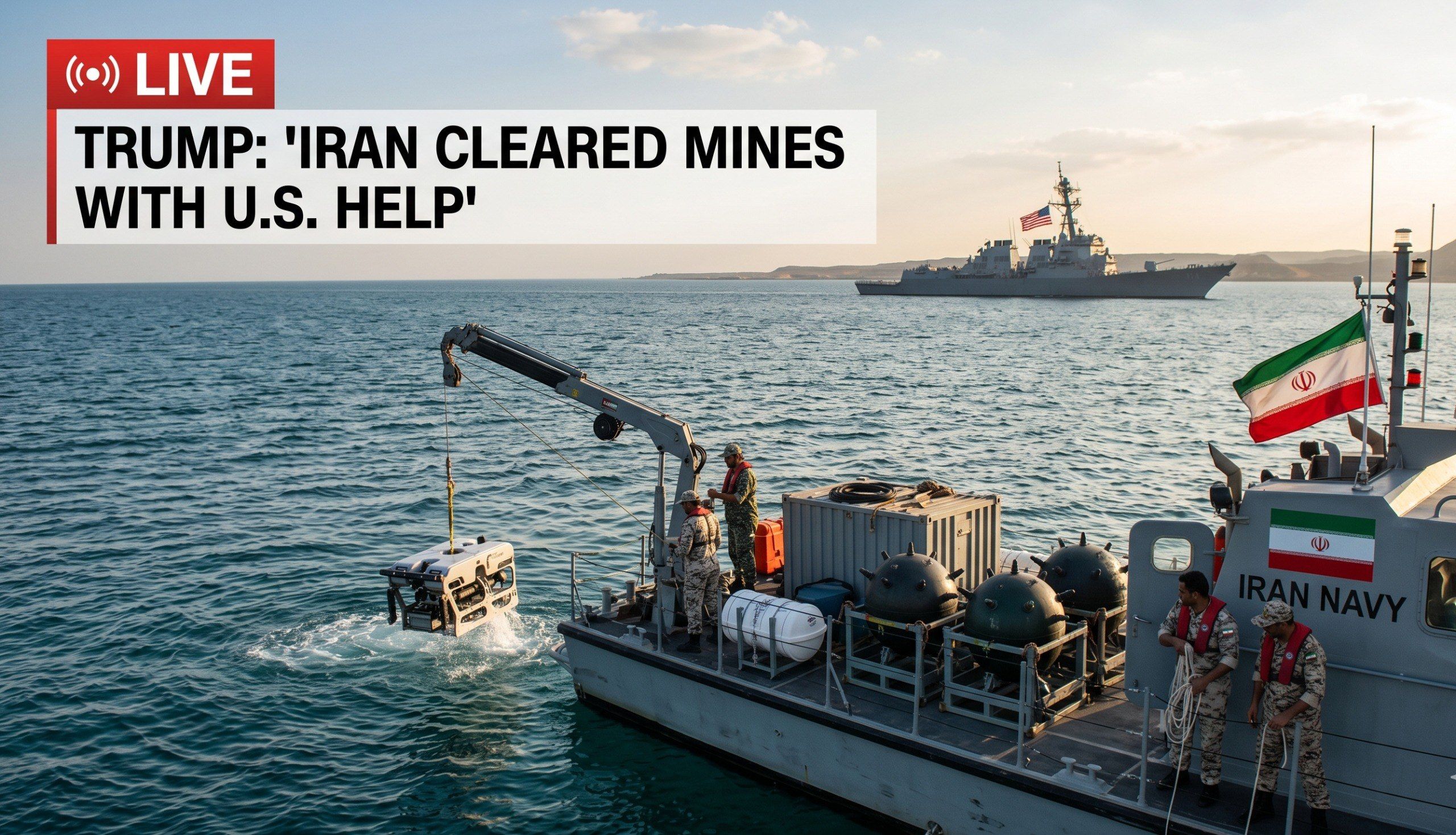 "A Great and Brilliant Day": Trump Announces Iran is Clearing Hormuz Mines with U.S. Help