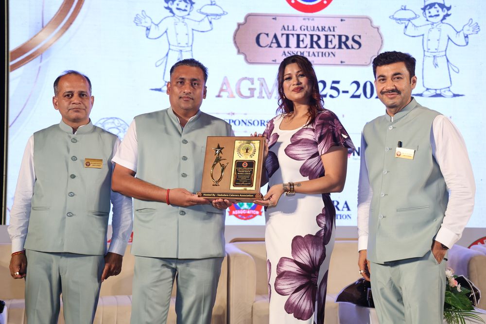 Monica Singh at the All Gujarat Caterers Association AGM awards