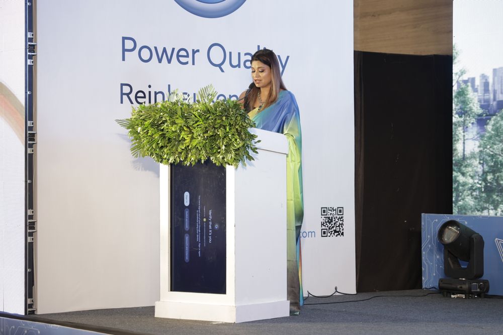 Monica Singh hosting the MR Power Quality conference