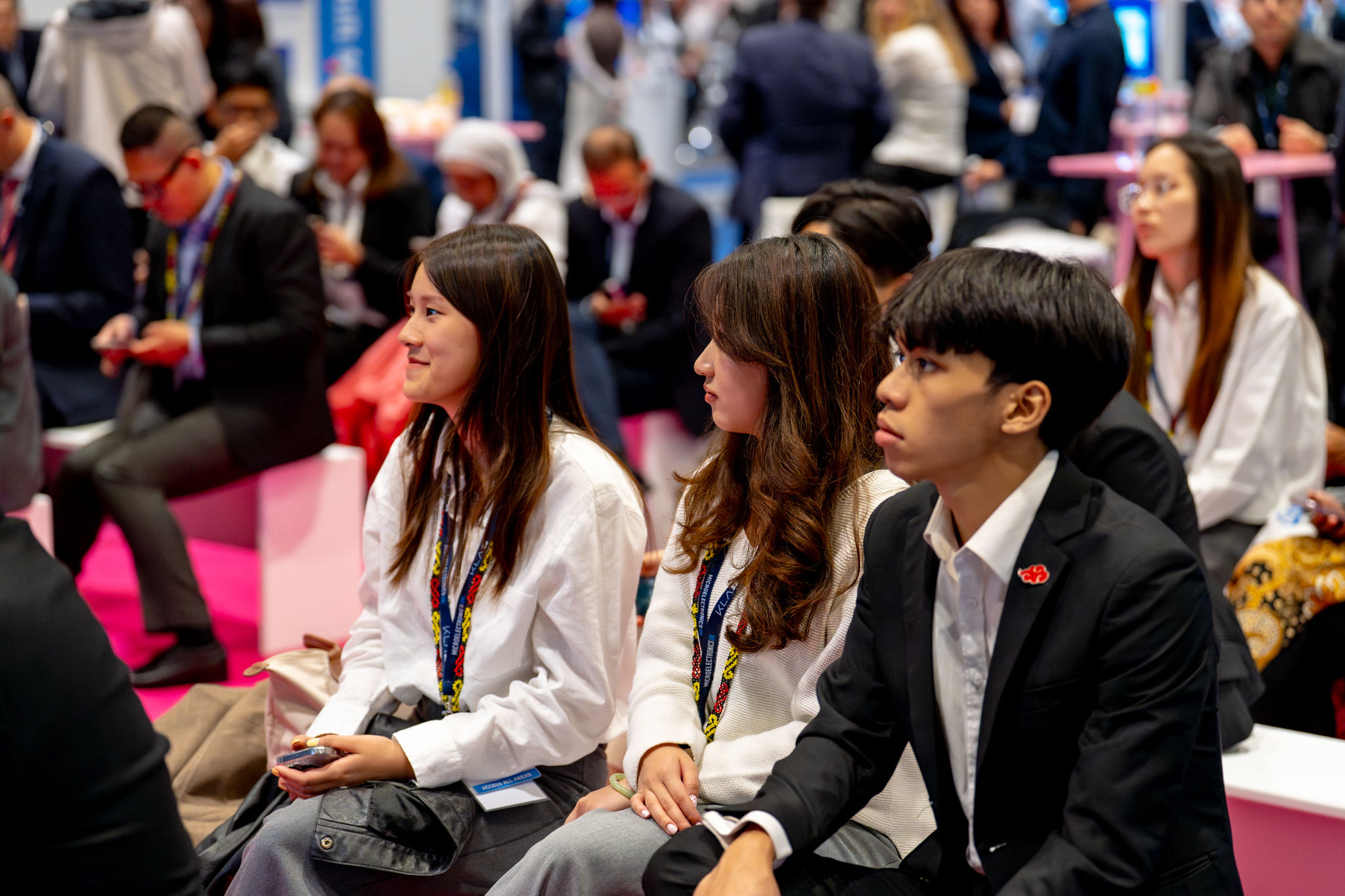 Students watching a session