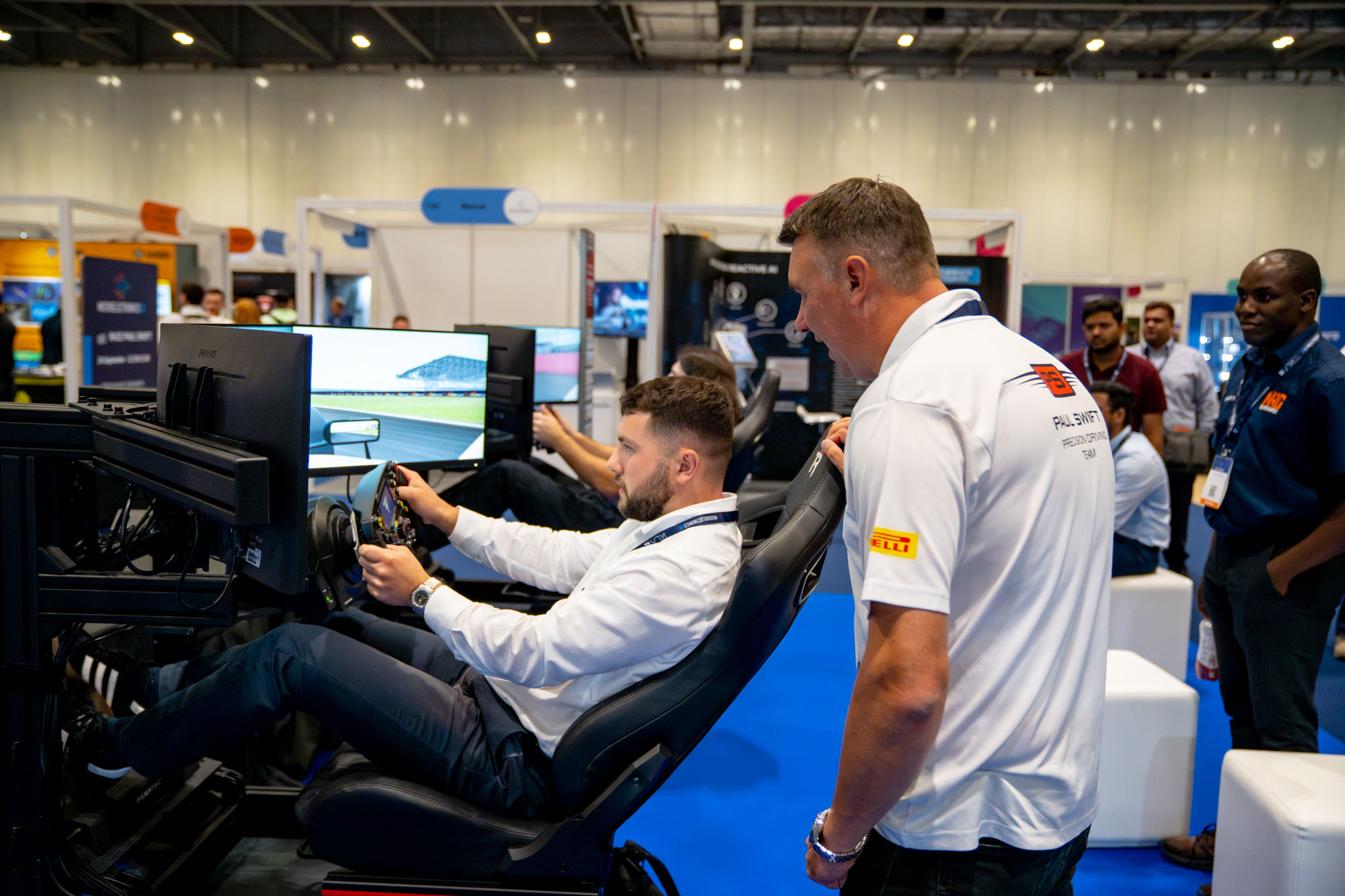 Student on racing simulation Microelectronics UK