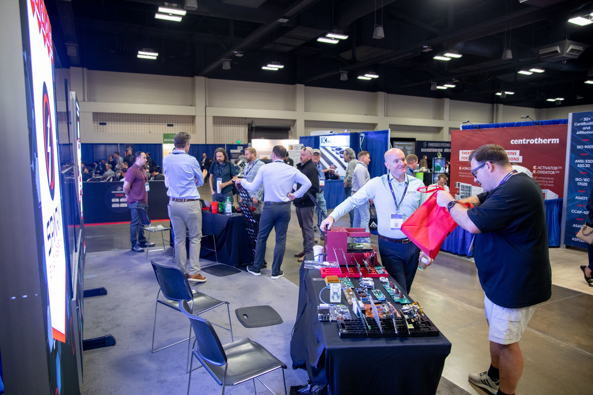 Exhibition floor at Microelectronics US