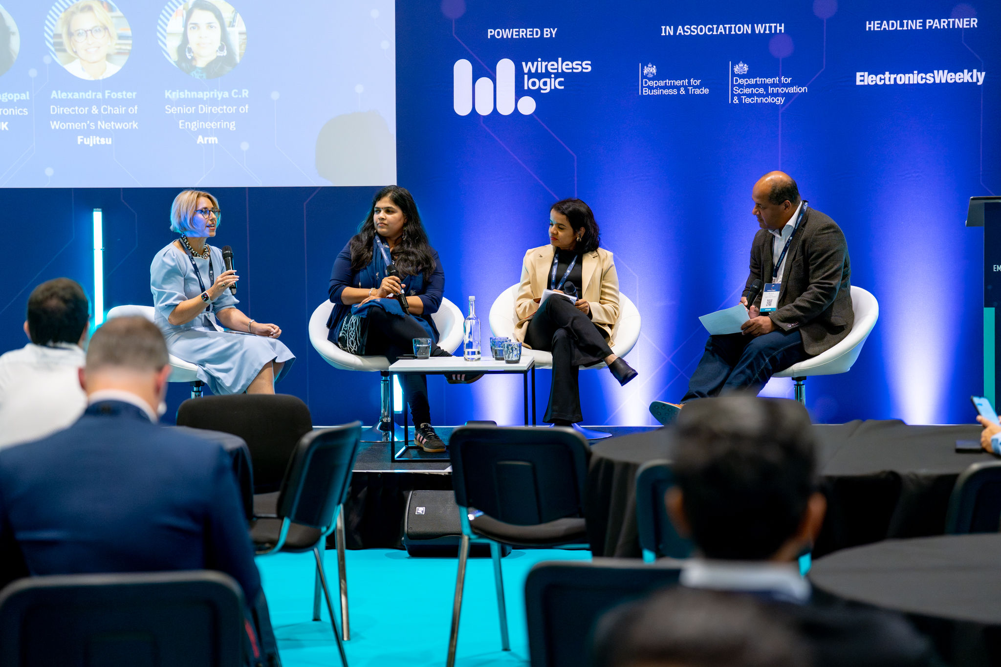 Microelectronics UK speakers on stage