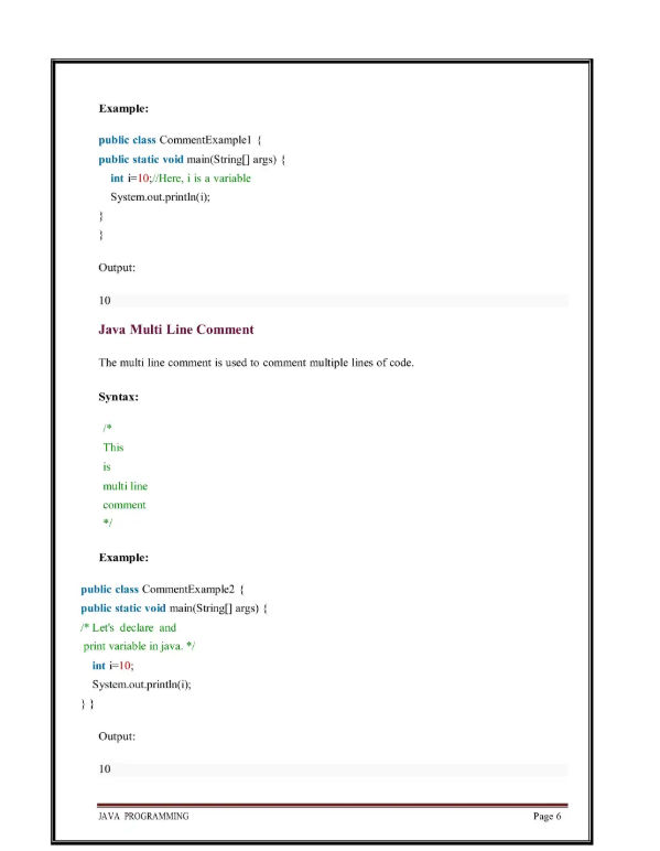 Course Content theory